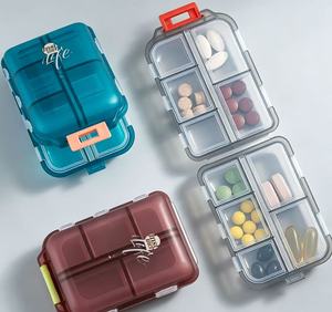 Portapillole in Plastica PP con 10 Scomparti, Contenitore Sigillato per Medicinali, Mini Organizzatore per Farmaci da Viaggio per Uso Quotidiano e All'aperto - Product Image 4
