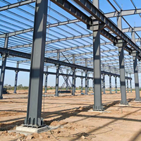 Bâtiment d'entrepôt préfabriqué en structure métallique modulaire légère