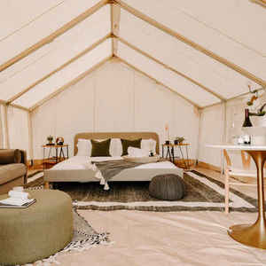 Tente gonflable portable de luxe 17,2 m² en tissu Oxford imperméable pour le camping quatre saisons avec double couche et installation facile - Product Image 2