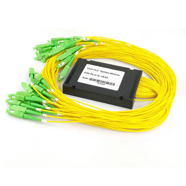 1:4 las 1:8 las 1:16 las 1:32 caja de ABS tipo de fibra óptica PLC Splitter 1x8 óptico PLC Splitter SC APC