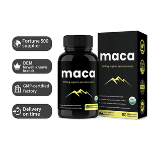 Capsules de racine de maca <span class=keywords><strong>Niceme</strong></span> 1000 mg, complément alimentaire à base de plantes pour adultes, hommes et femmes, stimulant l'énergie, la gestion de l'énergie, l'endurance et les performances |   Maca noire 180 - Product Image 1