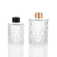 Bouteille en verre écologique personnalisée avec gravure de marque privée pour diffuseur de parfum à bâtonnets d'aromathérapie avec bouchon