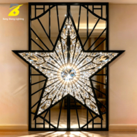 Lámpara de Pared de Cristal Radiante de Lujo con Marco de Metal Negro y Pantalla Retroiluminada para Oficinas de Ventas y Clubes de Alta Gama