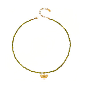 Collar de acero inoxidable hecho a mano con cuentas y colgante de abeja esmaltada, joyería de moda para mujer, uso diario. - Product Image 6