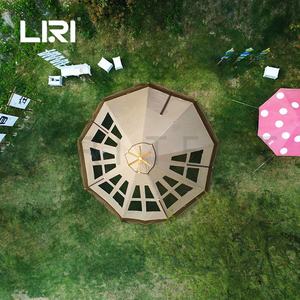 Toile de luxe Glamping Safari poteau en bois, Camping personnalisé <span class=keywords><strong>Tipi</strong></span> plage parapluie tente - Product Image 2