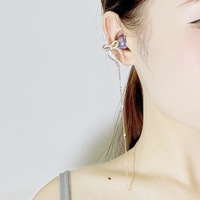 Bijoux de mode Écouteurs Bluetooth sans fil avec boucles d'oreilles rotatives en forme de fleur pour femmes et filles