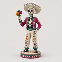 Figurine personnalisée en résine de sucre, avec grand chapeau, service de fabrication OEM pour les cadeaux de Thanksgiving et du Nouvel An chinois