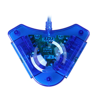 Adaptateur USB Triangulaire Double Port en Plastique Convertisseur de Manette de Jeu Câble Adaptateur pour Manette de Jeu PS2 PC Double Port