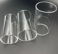 Tubo de Cuarzo de Alta Pureza (99.999%), Visera Protectora Antirrayaduras con Forma de U y Resistencia a Altas Temperaturas