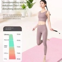 Tapis de yoga NBR antidérapant, épaissi, élargi et allongé, pour débutants unisexes, usage domestique, entraînements, danse, fitness