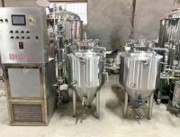 Equipo de Elaboración de Cerveza Usado de 100L, 3 Recipientes, Llave en Mano, Semiautomático, con Calentamiento Eléctrico, para Elaboración Casera
