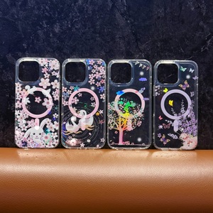 Étui de téléphone portable magnétique Floral Laser Sense avancé pour iPhone 16 15Pro Max 14Pro Realme Google et TCL étui de protection - Product Image 2