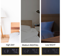 Reloj Despertador Digital de Bambú con Calendario, Temperatura, Humedad, Diseño Nuevo de EMAF, Decoración para el Hogar, Carcasa de Madera, Alimentación USB, LED
