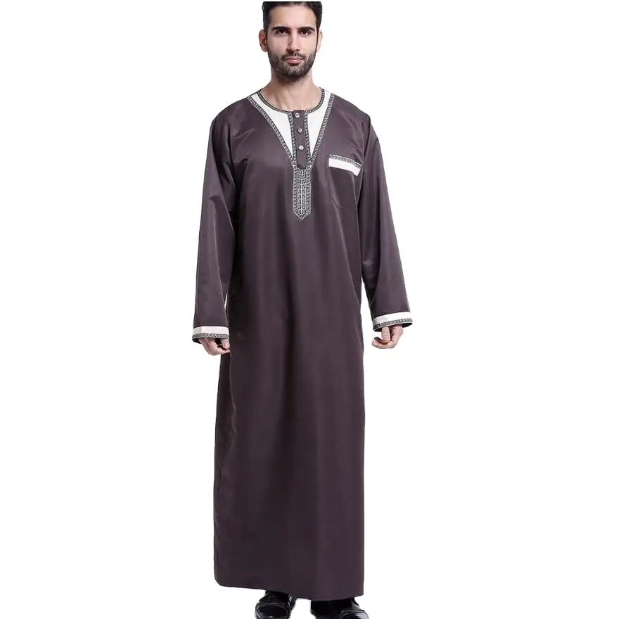 Robe pour hommes musulmans, kaftan turc, maroc, coton, tenue masculine musulmane, thobe