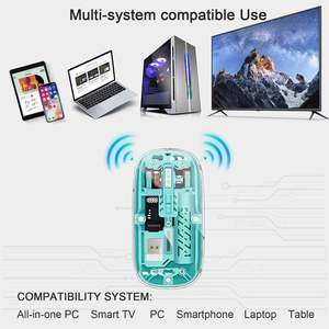 Souris optique transparente sans fil, souris sans fil transparente mince, souris Bluetooth - Product Image 6