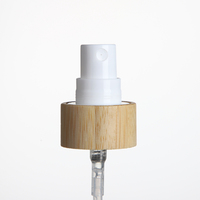 Botol Kaca Bulat Bening/Buram 50ml 60ml 100ml 120ml Kelas Atas dengan Pompa Semprot dan Tutup Bambu