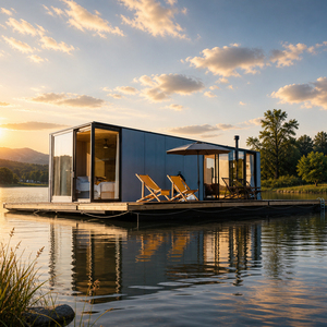 Maison modulaire préfabriquée de luxe en kit avec salle de bain, écologique et alimentée à l'énergie solaire, pour hôtels, bureaux, magasins et entrepôts - Product Image 1