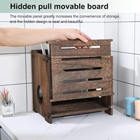Estante de enrutador de diseño de orificios múltiples Estante de soporte de TV, enrutador inalámbrico y caja de administración de cables Caja de módem de enrutador Wifi de montaje en pared
