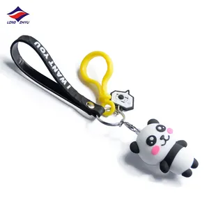 Keychain Rubber Longzhiyu 14 Years Manufacturer Keychain Professional Custom 3D Cartoon Animal PVC Keychains Factory Bag Pendant For Gifts