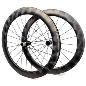 Juego de Ruedas de Bicicleta de Carbono BIKEDOC WR2660V, 60 mm de Profundidad, 26 mm de Ancho, Ruedas de Carretera con Buje <span class=keywords><strong>XR300</strong></span>, Radios Sapim, Tubeless - Product Image 1