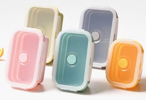 Hộp Đựng Thực Phẩm Có Thể Xếp Gọn Được Phổ Biến 2020 Với Nắp Kín Và Van Thông Hơi Tủ Đông An Toàn Với Lò Vi Sóng - Product Image 2