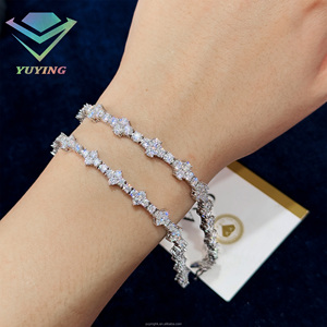 Bracelet chaîne cubaine en argent 925 plaqué or 18 carats avec croix en moissanite VVS de 3 mm, certifié GRA, style hip-hop - Product Image 6