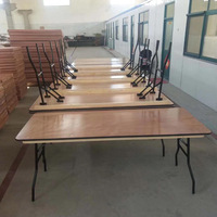 Mesa Plegable Portátil de Madera Moderna para Eventos de Hotel, Bodas y Banquetes al Aire Libre