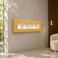 Ensemble de vitrines à bijoux modulaires de luxe, finition platine, vitrine en verre trempé, personnalisée pour les magasins de détail modernes