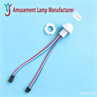 Luz LED de Punto RGB de 33 mm, Impermeable y Programable, Tipo Hongo, para Parques de Atracciones, Noria, Decoración Navideña