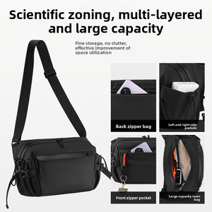 Nova Bolsa Transversal Pequena Masculina, Bolsa de Mão Fashion para Viagens de Negócios, Bolsa de Ombro Única com Grande Capacidade - Product Image 4