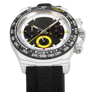 Reloj Mecánico para Hombre 2025, Correa de Cuero y Nailon, Esfera Negra y Amarilla, Cristal de Zafiro, Reloj Deportivo de Golf - Product Image 2