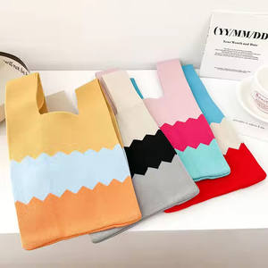 Sac fourre-tout portable élégant en polyester tricoté personnalisé pour femmes, élégant et à la mode au prix d'usine - Product Image 1