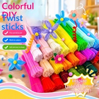 Pembersih Pipa Grosir, Batang Chenille Sangat Terpilin untuk Kerajinan DIY Anak, Buket Anak Anjing & Bunga Tanpa Rontok, Kawat Besi
