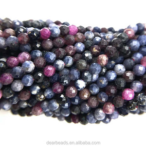 Pierres Précieuses naturelles Mélangées À Facettes Rubis Saphir Perles, 2.5mm 3mm Perles de Rubis Rouges pour la Fabrication De Bijoux De Collier 2mm 3mm - Product Image 4