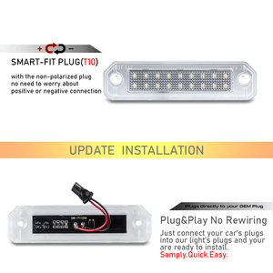 2x per Honda Del Sol 2 porte coupé Civic Hatchback bianco LED targa della coda luci Canbus Free errore 34101 sr3a01 taillight - Product Image 5