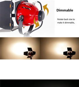 Set di luci rosse tungsteno 800W Kit Videolight Dimmer Kit di illuminazione per <span class=keywords><strong>la</strong></span> testa rossa lampadina per Fresnel con luce Video Barndoor - Product Image 3