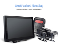 Sıcak satış 10 inç 360 derece kamyon kara kutu AHD kamera 720p LCD TFT SD kart RGB otomatik araba geri monitör
