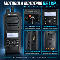 Radio bidirectionnelle Motorola R5 LKP MOTOTRBO originale, VHF UHF 400 527 MHz, affichage numérique, talkie-walkie pour les équipes de gestion de propriétés, d'hôtels et de vente au détail