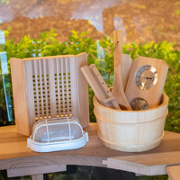 Neues Design Rote Zeder Outdoor-Fass-Sauna für 2-6 Personen Großhandelspreis Panorama-Dampfbad