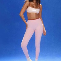 Soutien-gorge de base à rayures pour femme, avec logo personnalisé OEM, en tissu lissant luxueux, compression moyenne, maintien moyen à élevé, bretelles réglables
