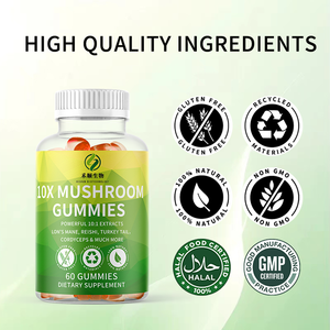 OEM/ODM Private Label Complexe de champignons sans sucre Gummies Energy Focus Supplément <span class=keywords><strong>Booster</strong></span> Cerveau pour adultes - Product Image 2