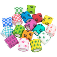 Bande adhésive non tissée confortable, pliable, imperméable et portable pour animaux de compagnie, pour les pattes des chiens, les premiers secours, gaze cohésive pour oiseaux et chats