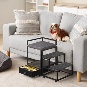 Cajón de almacenamiento, <span class=keywords><strong>cama</strong></span> elevada para mascotas, <span class=keywords><strong>cama</strong></span> para perros, plataforma multinivel, asiento de ventana <span class=keywords><strong>con</strong></span> escaleras para perros, percha para mascotas - Product Image 5