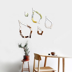 Di vendita caldo di Alta qualità maple leaf forme FAI DA TE impermeabile Autoadesivo Autoadesivo Della Parete A Specchio - Product Image 2