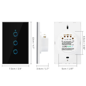 US AU 1/2/3 Gang Smart WiFi Switch Télécommande Verre Écran Tactile Interrupteur Mural <span class=keywords><strong>Tuya</strong></span> / <span class=keywords><strong>EWeLink</strong></span> <span class=keywords><strong>App</strong></span> - Product Image 6