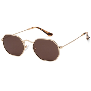 Gafas de Sol Retro con Marco Metálico y Lentes Degradadas, Unisex, Montura Completa, Estilo Rectangular, Casual, Protección UV para Adultos - Product Image 5