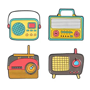 금속 공예 사용자 정의 로고 배지 옷깃 핀 만화 라디오 도매 소프트 에나멜 핀 맞춤형 에나멜 금속 핀 하드 & 소프트