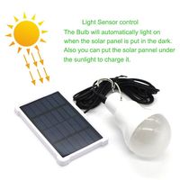 Lampe Portable alimentée par panneau solaire d'extérieur, ampoule LED solaire Rechargeable, lampes de Camping pour tente randonnée pêche