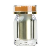 Bouteilles en acrylique PS vertes de 25 ml pour médicaments, pilules, comprimés, capsules, vitamines, contenants de stockage pour produits de santé avec couvercles bicolores