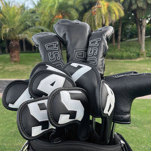 Fundas de Alta Calidad para Palos de Golf, 10 Piezas, Blancas y Negras, con Logotipo Personalizado al por Mayor, Fundas de Cuero PU para Hierros de Golf - Product Image 4